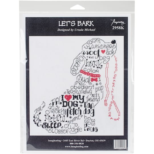 Imaginating Let&#x27;s Bark Counted Cross Stitch Kit